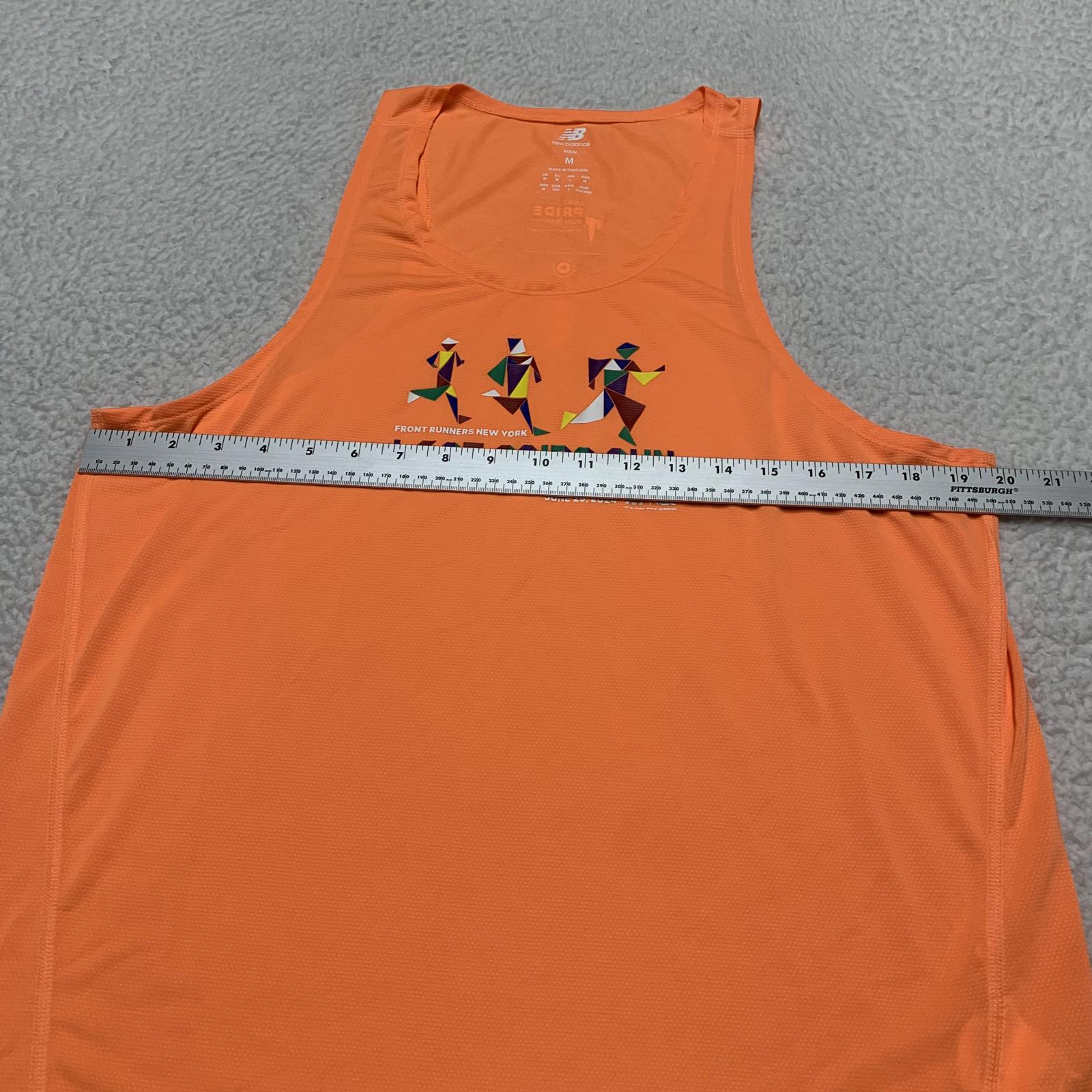 Camiseta sin mangas New Balance para hombre, color naranja mediano, LGBT Pride Run NY 2024