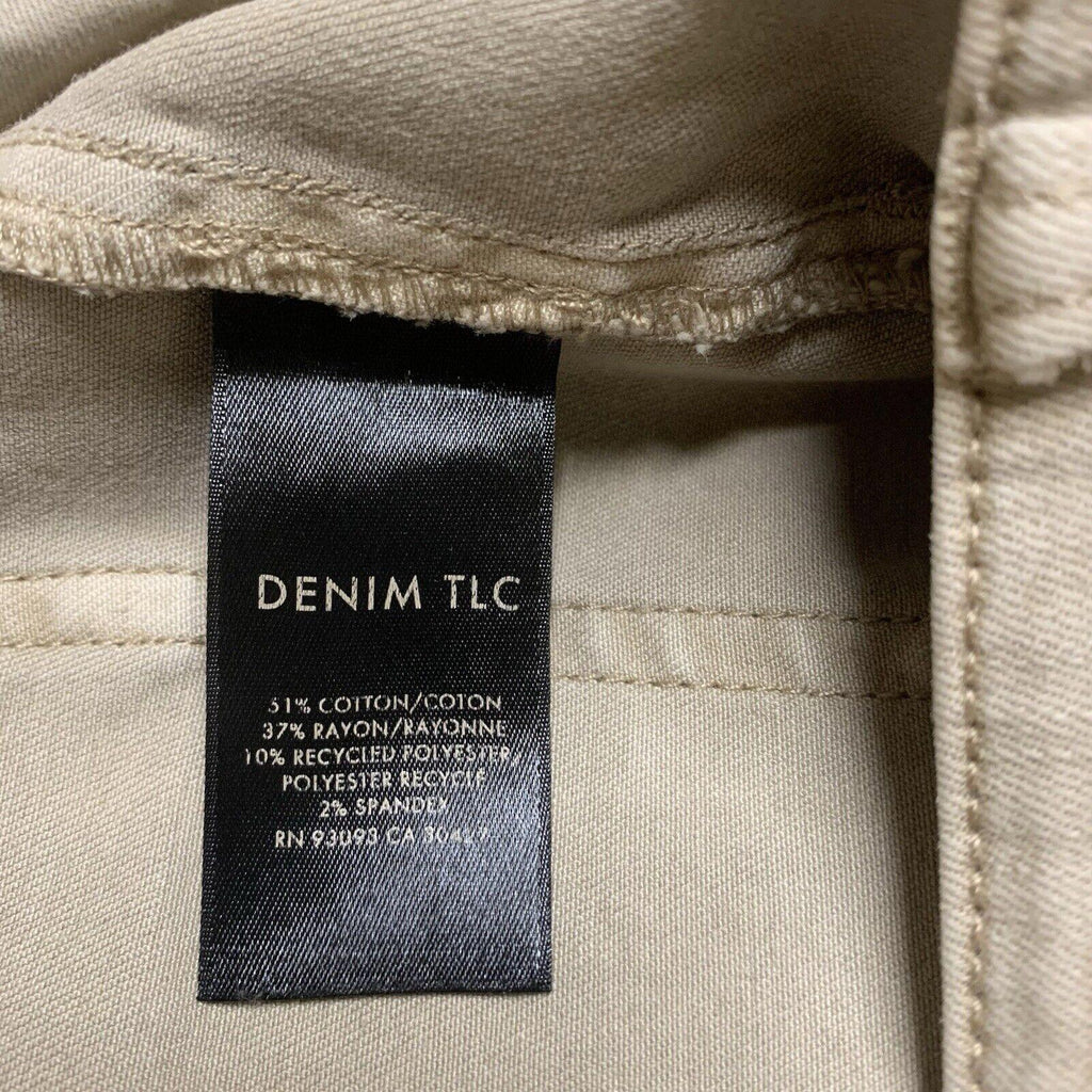 Vaqueros Nic+Zoe para mujer, talla 32, color tostado, con parche en el bolsillo delantero, color beige