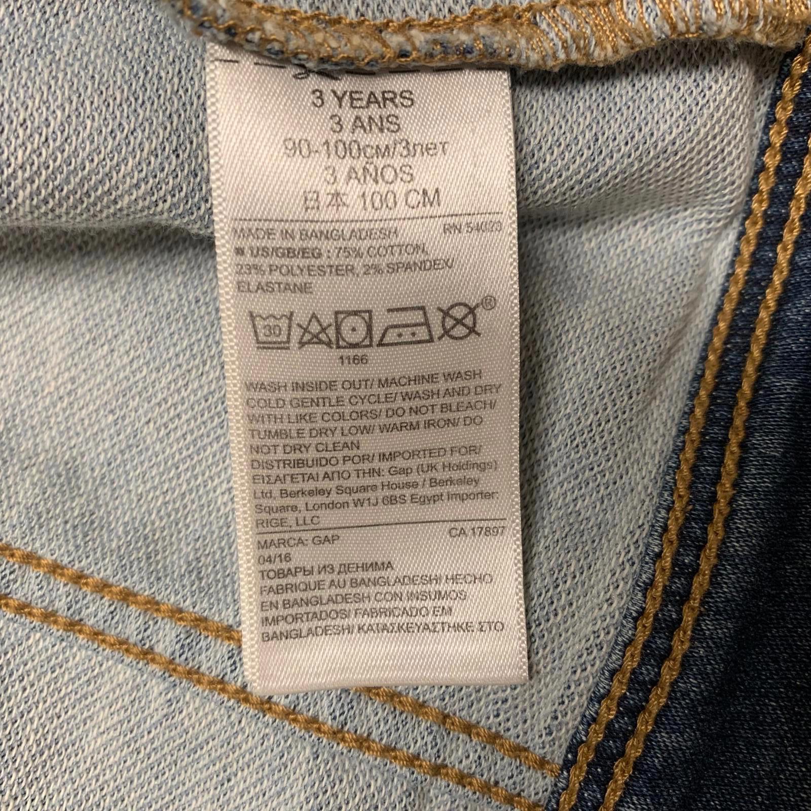 Chaqueta vaquera azul Baby Gap para niños, talla 3 años