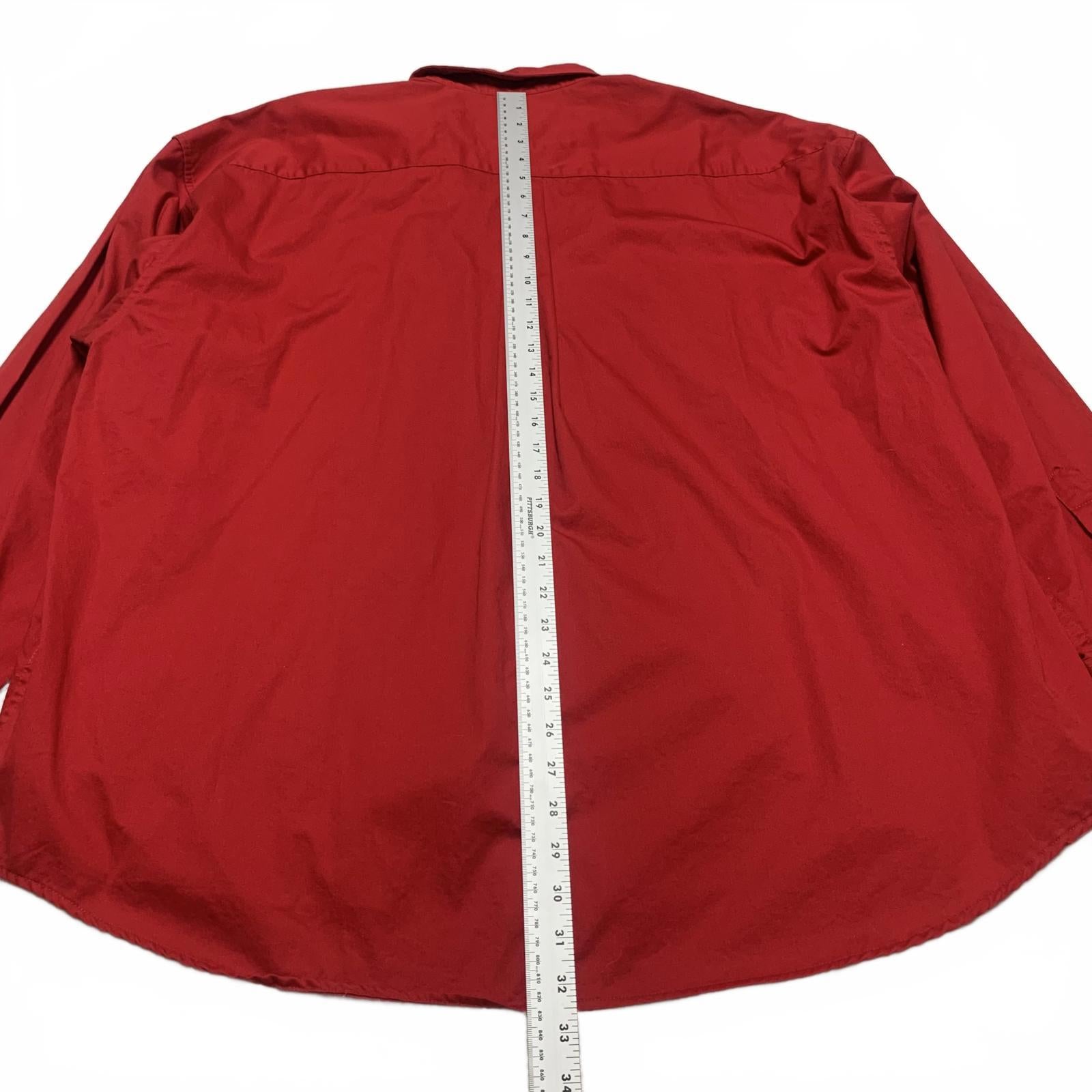 Camisa Munsingwear para hombre, con botones rojos, resistente a las arrugas, talla 3X