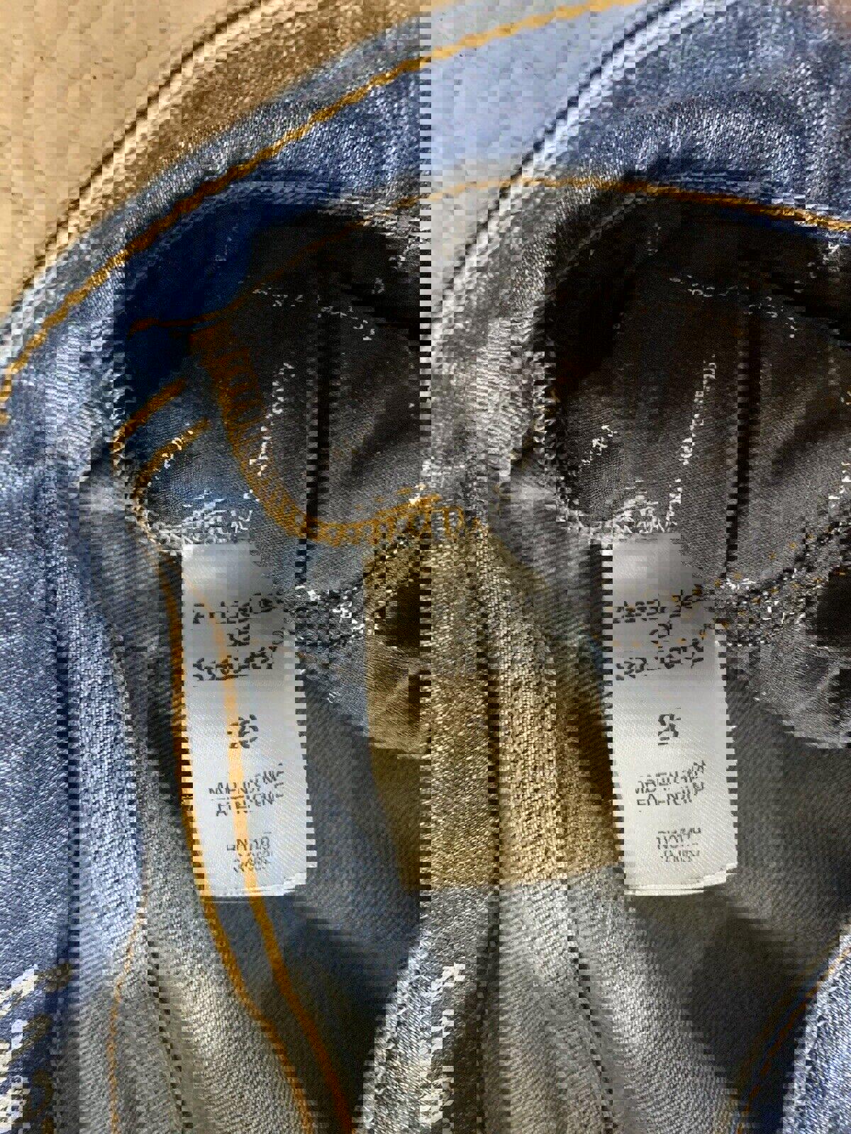 Vaqueros ajustados elásticos azules oscuros de Articles of Society para mujer, talla 26