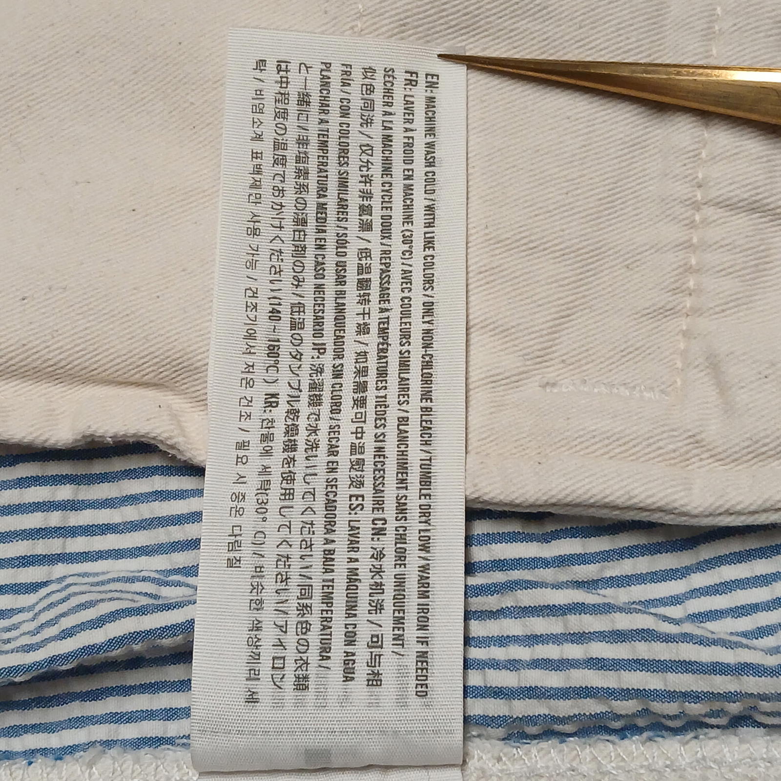 Pantalones cortos chinos a rayas azules y blancas de Abercrombie &amp; Fitch para hombre, talla 31, talla náutica, ancho 30.5