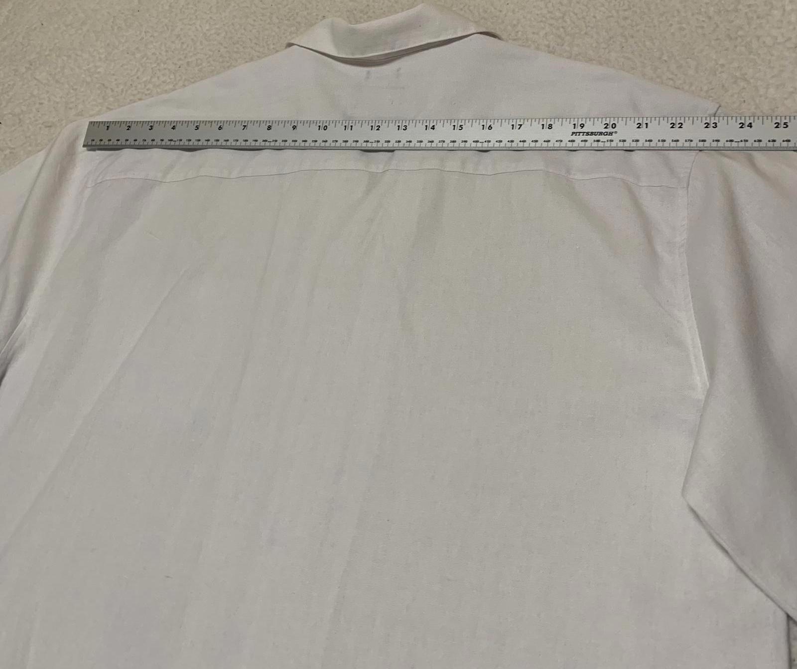 Vtg 90s Trust Men's 3X White Linen Rayon Short Sleeve  Casual Beach 3XL Shirt