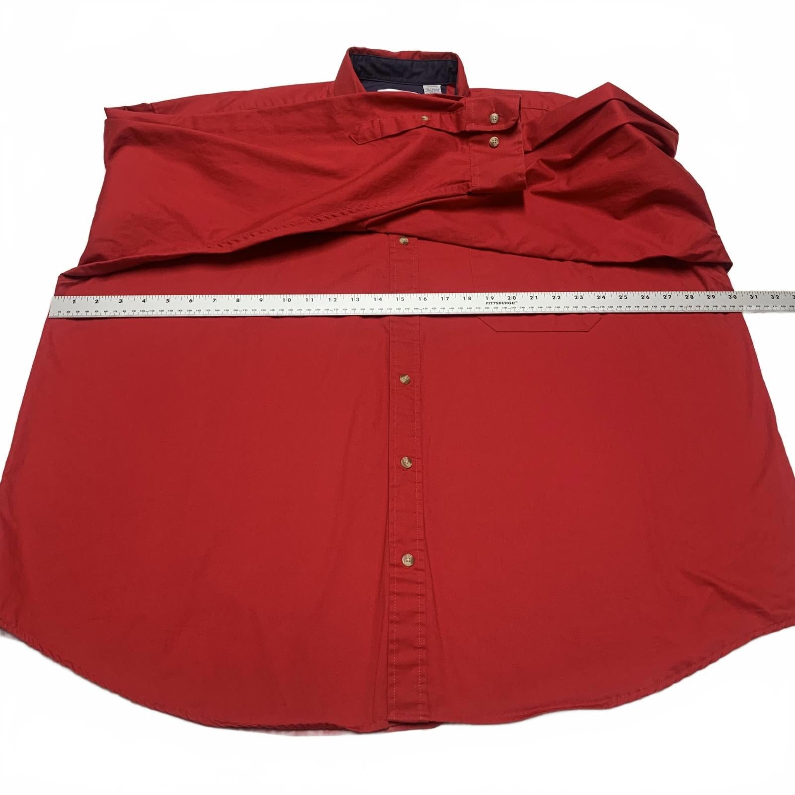 Camisa Munsingwear para hombre, con botones rojos, resistente a las arrugas, talla 3X