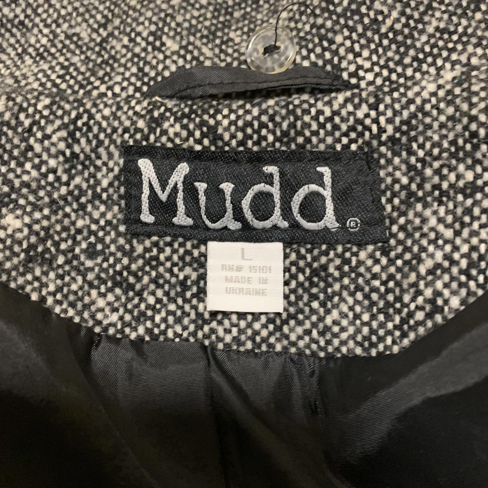 Abrigo vintage de lana Mudd con cremallera, color gris, fabricado en Ucrania, RN 14981, estilo Y2K, talla M