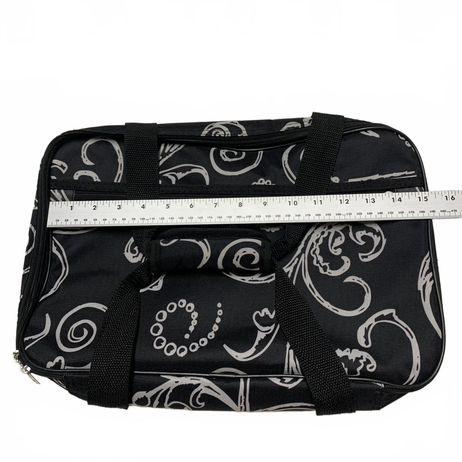 Bolsa para bandeja de comida caliente con diseño floral negro Home Essentials