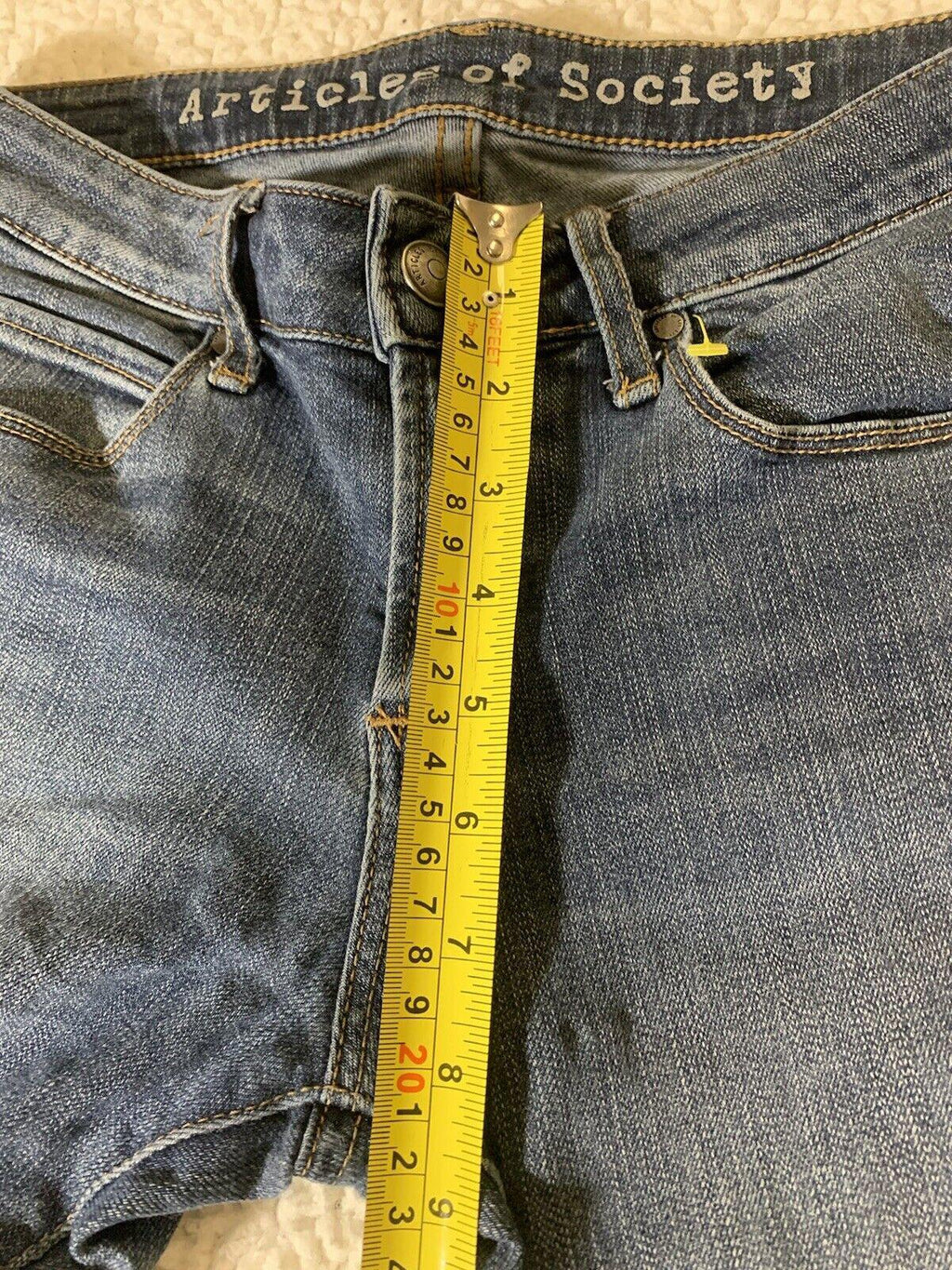 Vaqueros ajustados elásticos azules oscuros de Articles of Society para mujer, talla 26