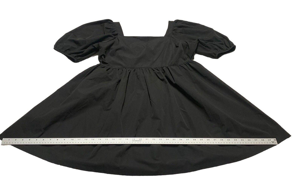 Vestido de verano negro de H&amp;M para mujer, talla grande, con mangas abullonadas y corte en A para vacaciones