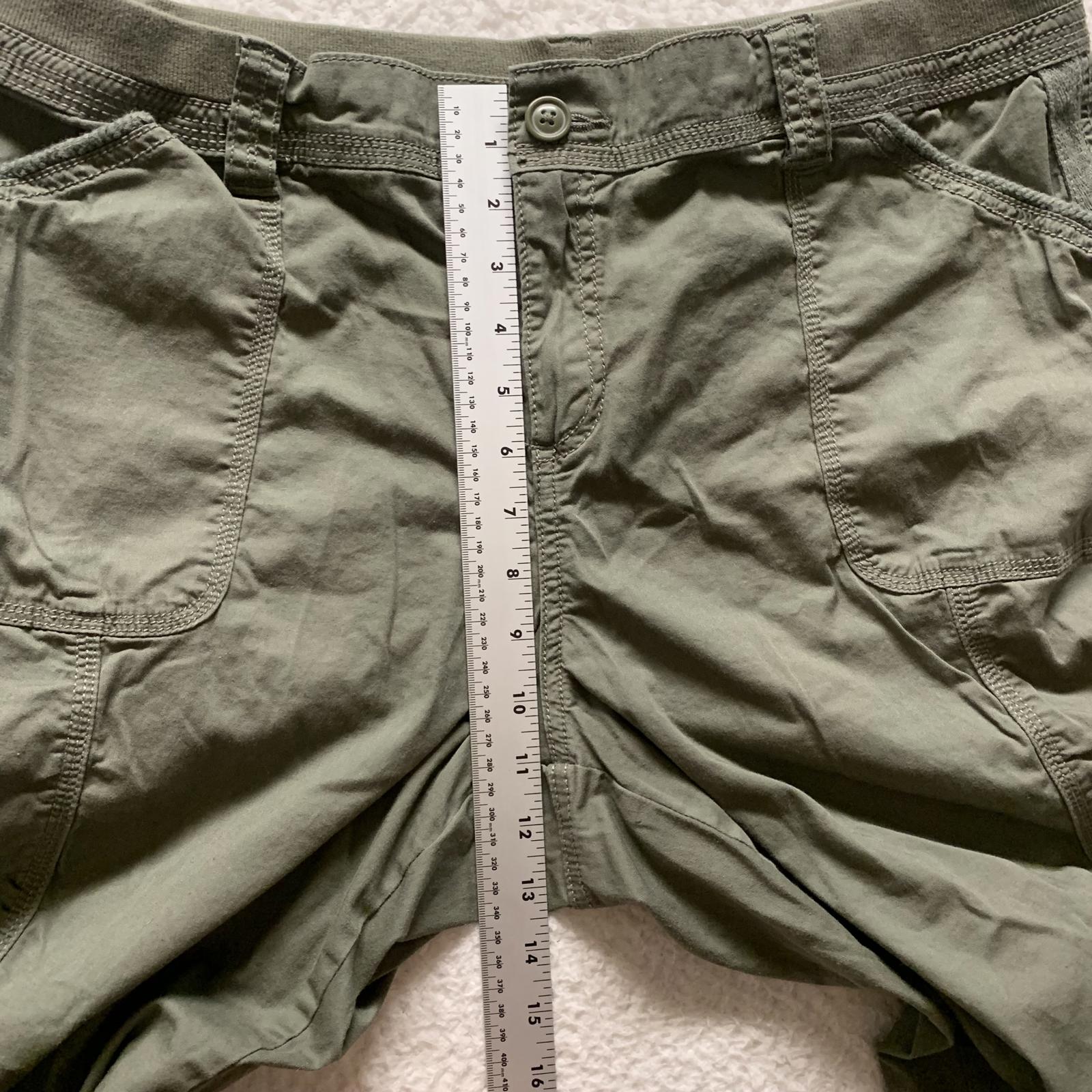 Pantalones capri cargo verde oliva para mujer, talla 16, talla 37, elásticos, de Style &amp; Co.