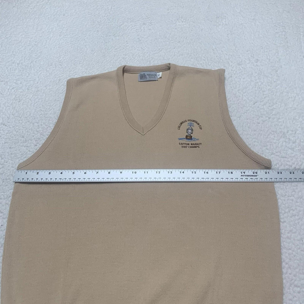Chaleco VTG 87 McDonald's Fountain Cup Champs para hombre XL Franklin Mills Dayton Mkt
