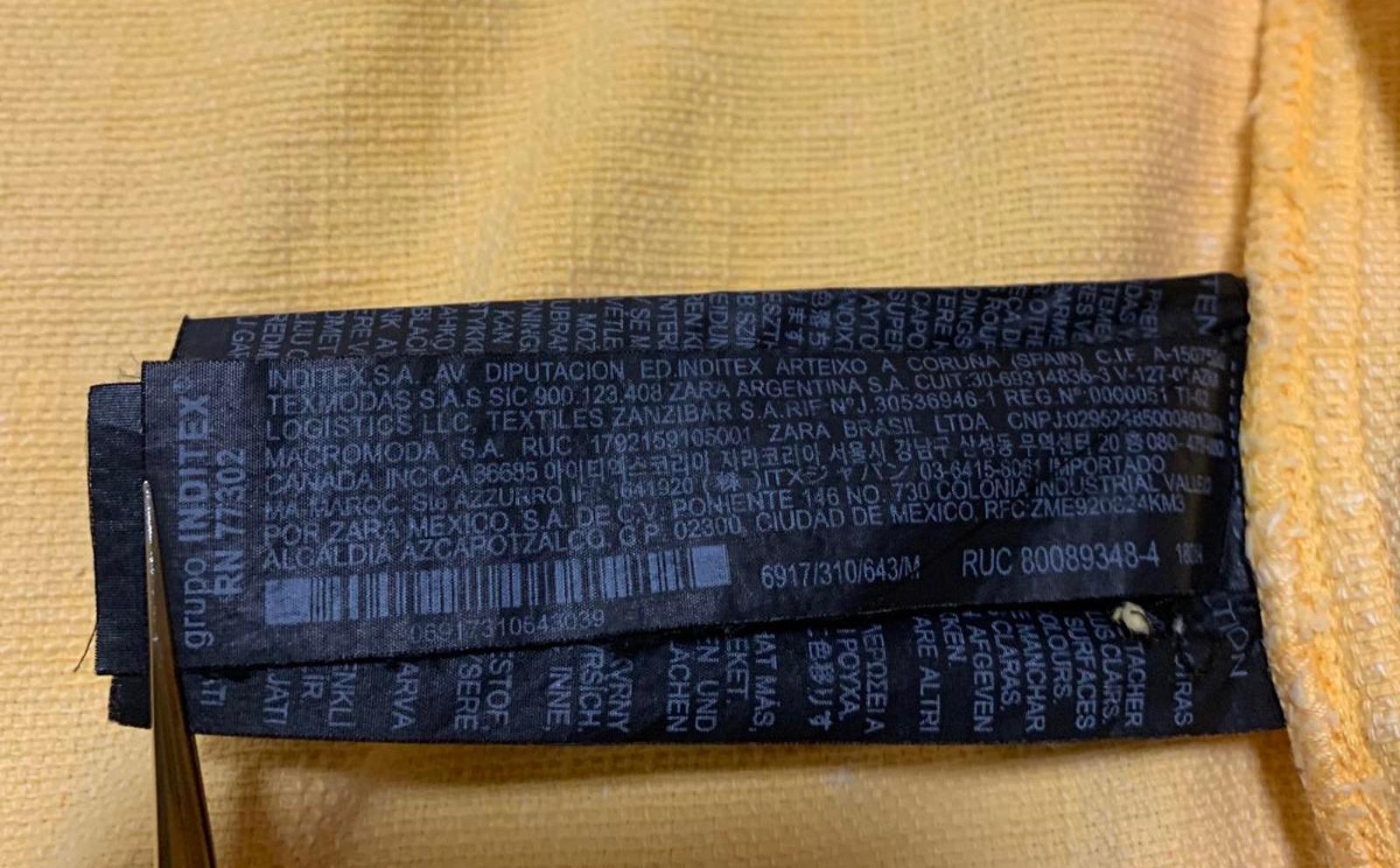 Camisa de manga corta abotonada amarilla de Zara para hombre, talla mediana