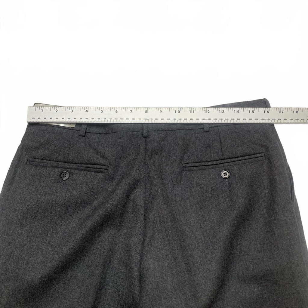 Pantalones de vestir de lana peinada 100 % color gris Geoffrey Beene para hombre, talla 34 x 32