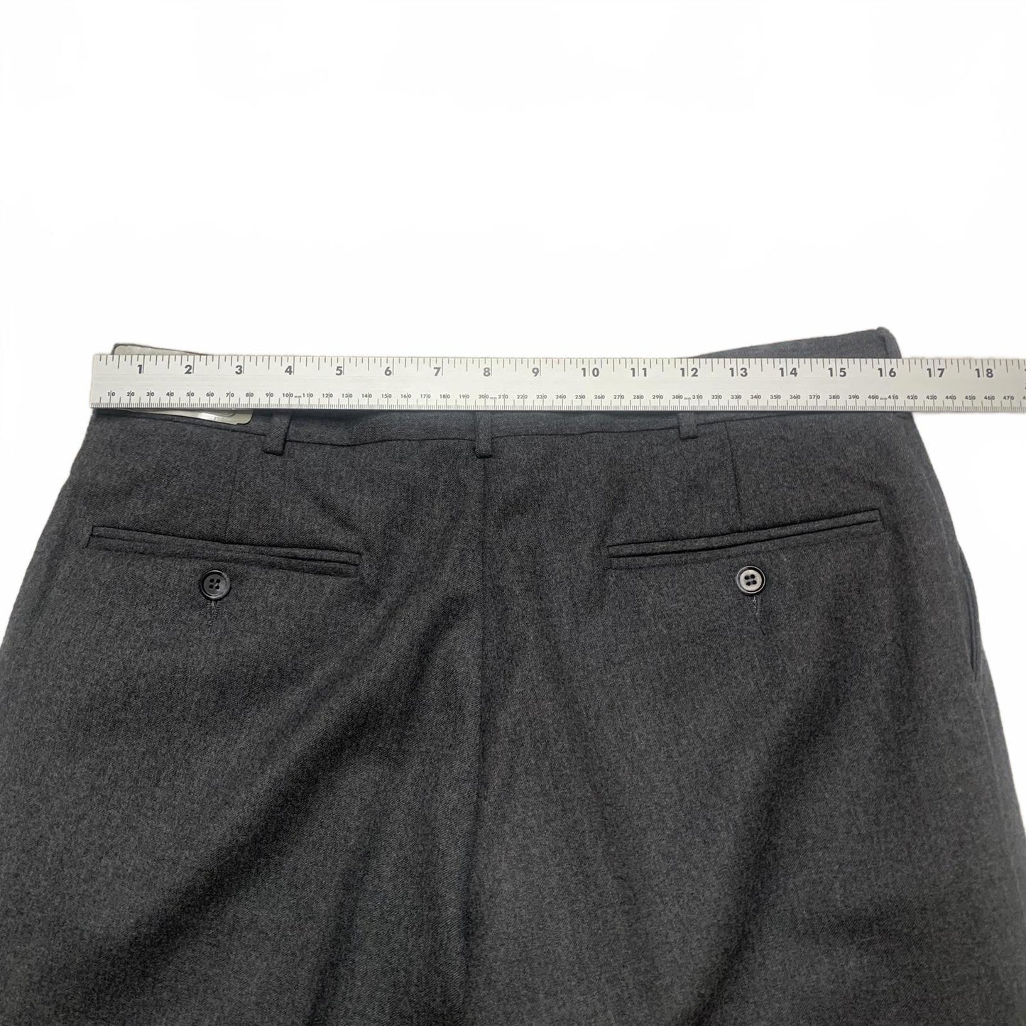 Geoffrey Beene Men's Size 34x32 Gray 100% Worsted Wool Dress Pants