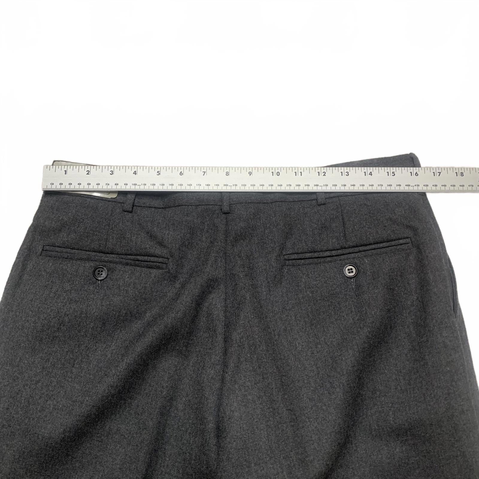 Pantalones de vestir de lana peinada 100 % color gris Geoffrey Beene para hombre, talla 34 x 32