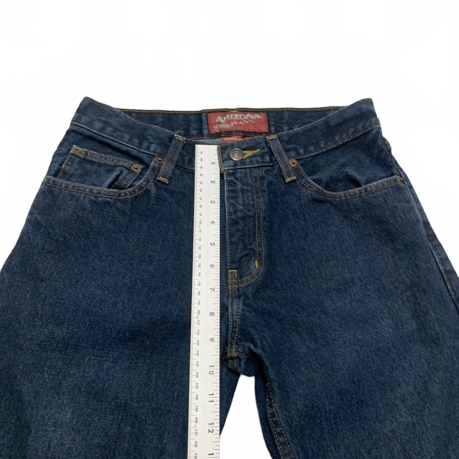 Vaqueros Arizona para mujer, talla 29, lavado azul oscuro, pierna ancha, 26,5 x 29 L