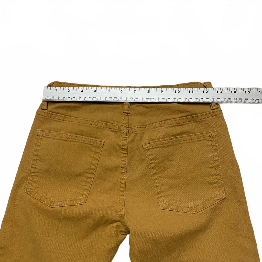 Vaqueros ajustados elásticos amarillos GAP Denim para niños, talla 12 R, 25 x 26