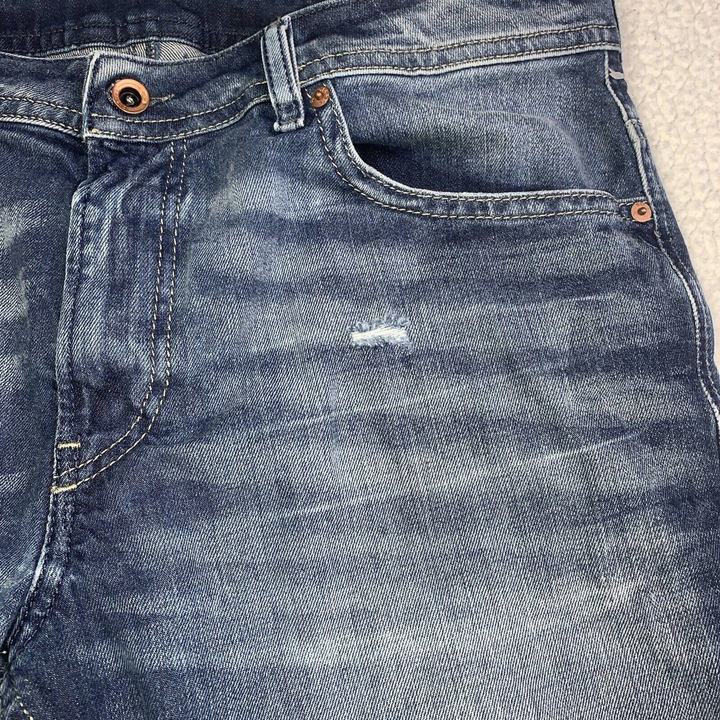 Men Diesel Thommer Jeans Size 38x32 Blue  Skinny 084DD