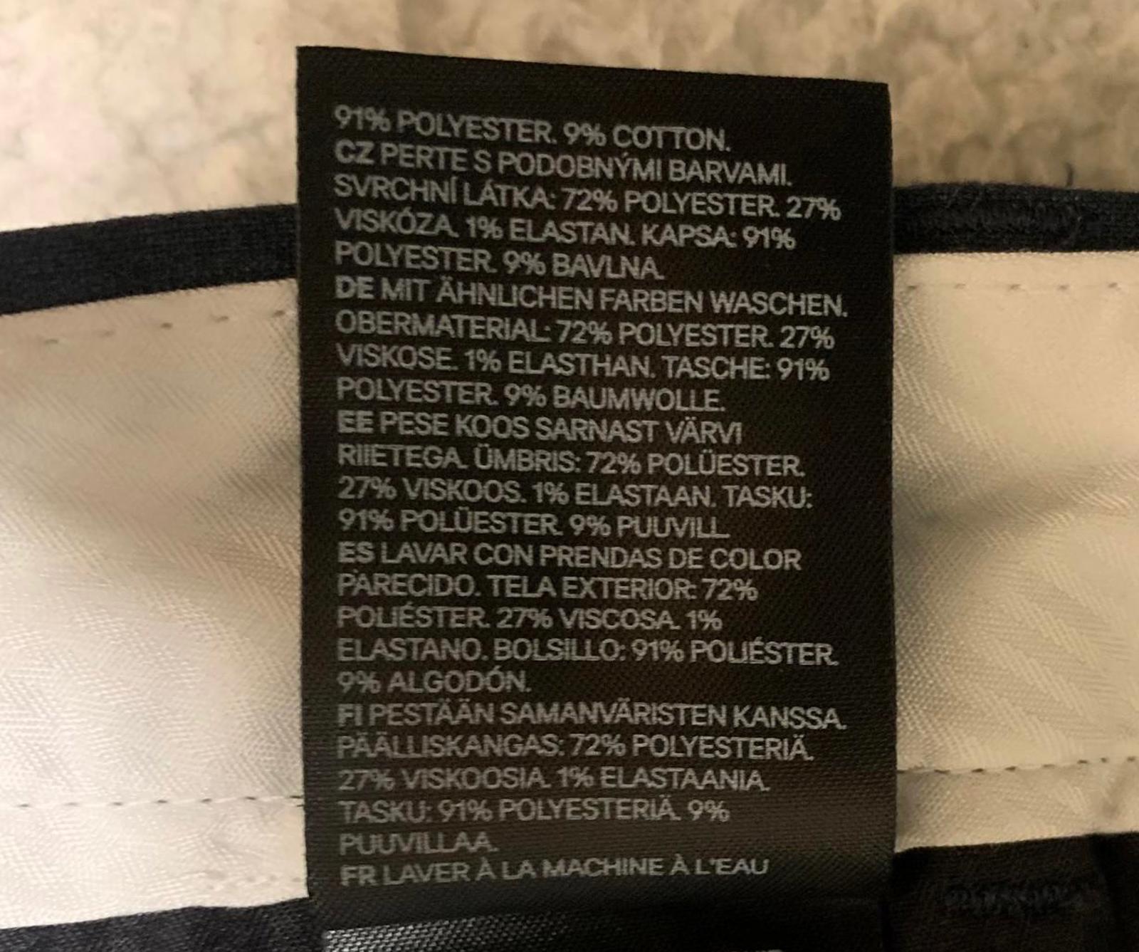 H&M Men's Blue Skinny Fit Pants Size 30 | Pre-Owned Navy Casual Trousers