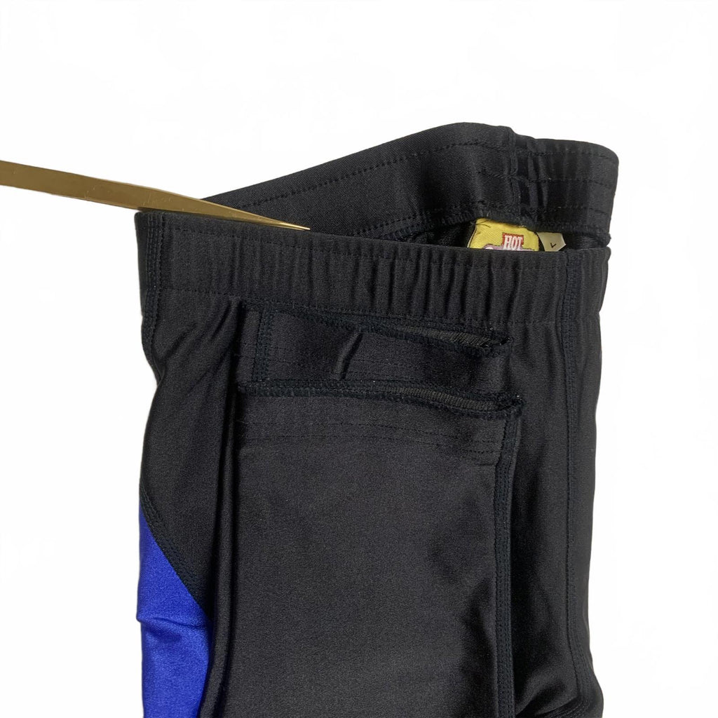 Pantalones deportivos Hot Chillys para hombre, talla grande, color negro y azul rey