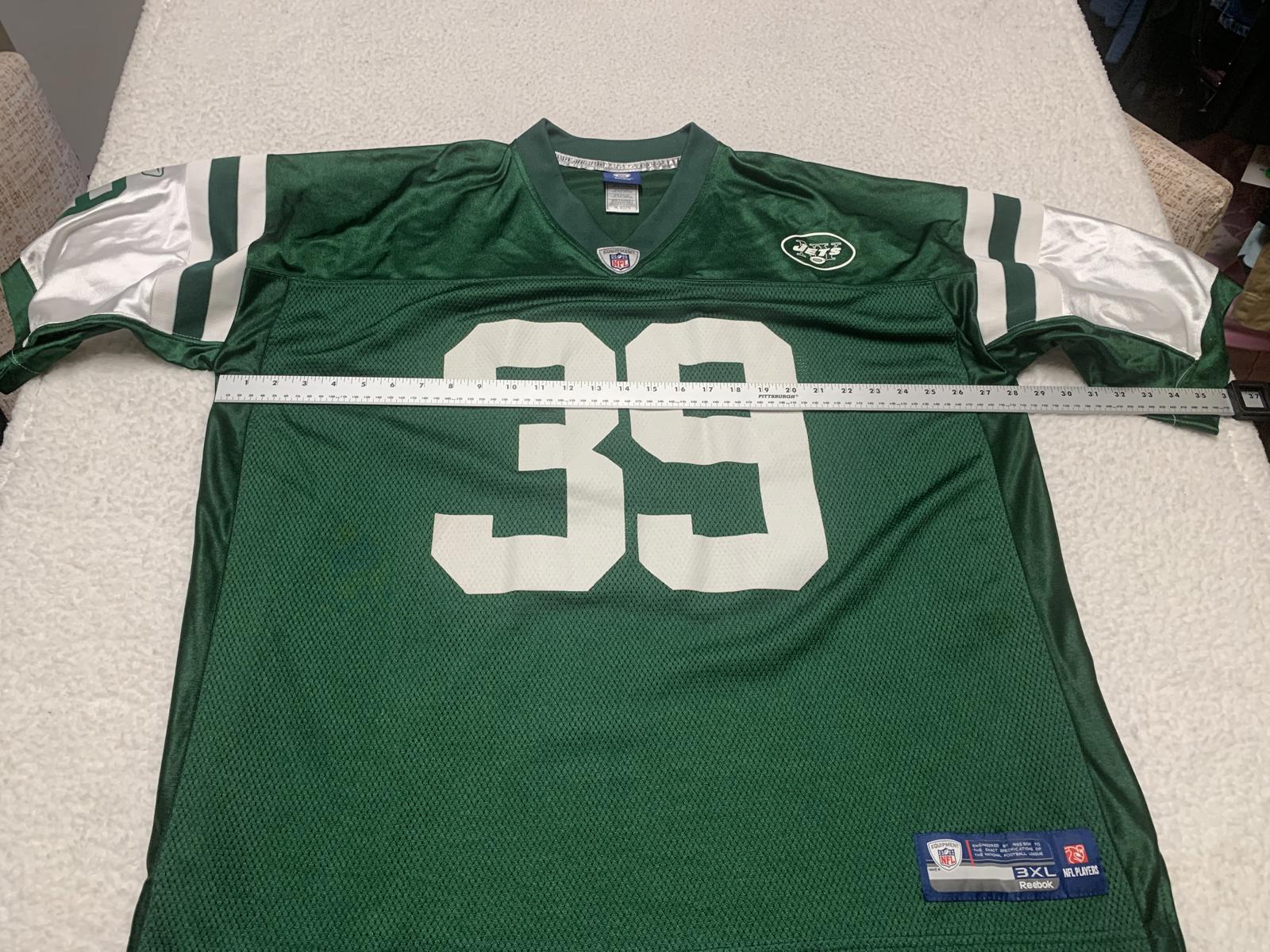 Camiseta de fútbol americano Reebok Esposito de los New York Jets, talla 39, verde, NFL, para uso en el campo, de VTG