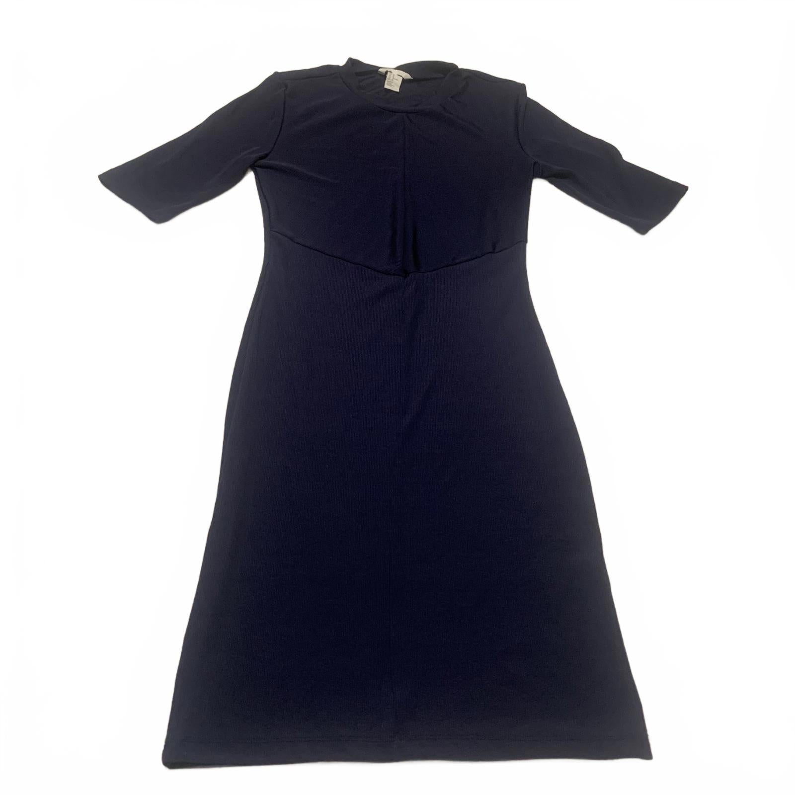 Vestido azul marino de longitud media con mangas cortas de H&amp;M para mujer, talla mediana