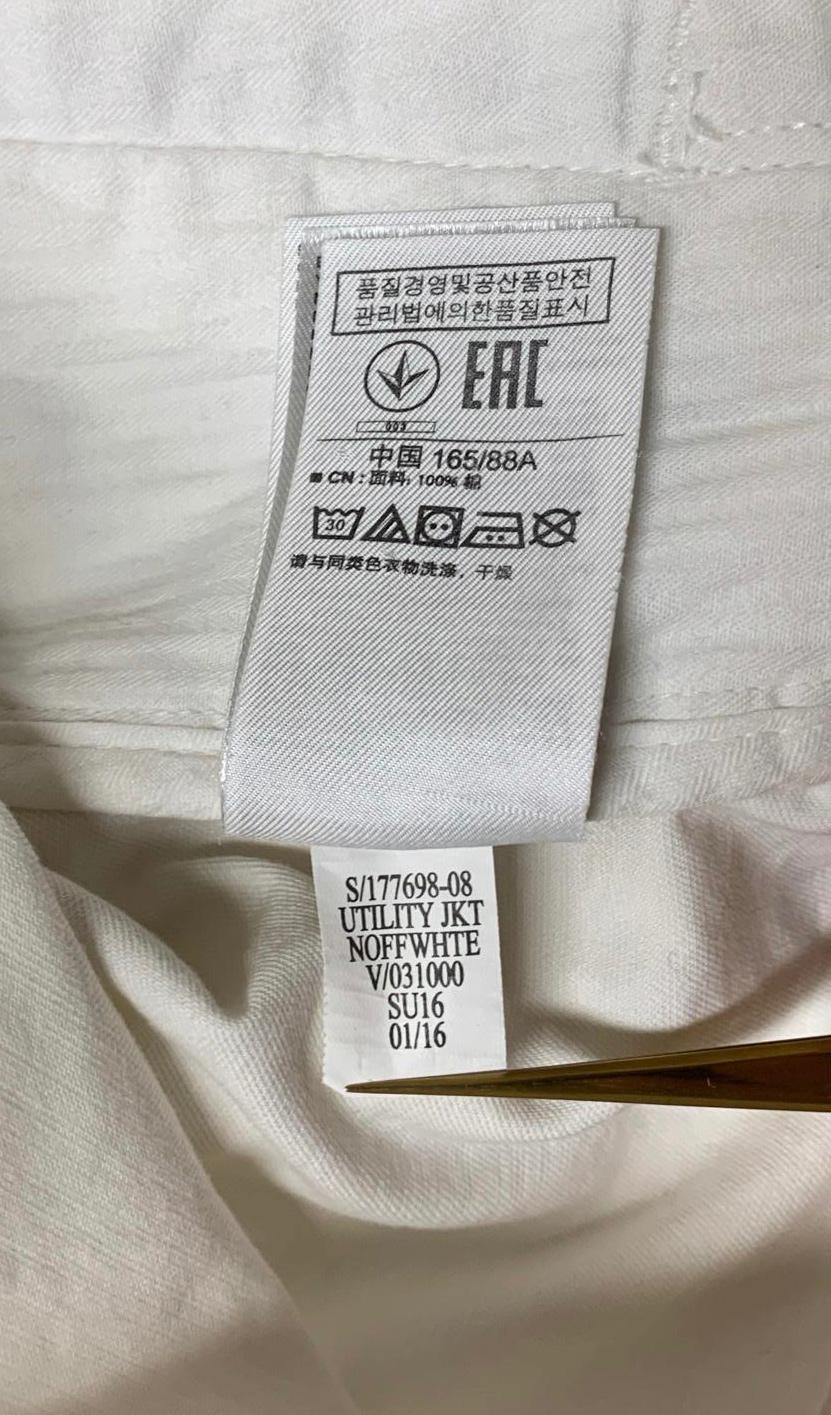Chaqueta utilitaria ligera de algodón color blanco roto para mujer de GAP, talla mediana