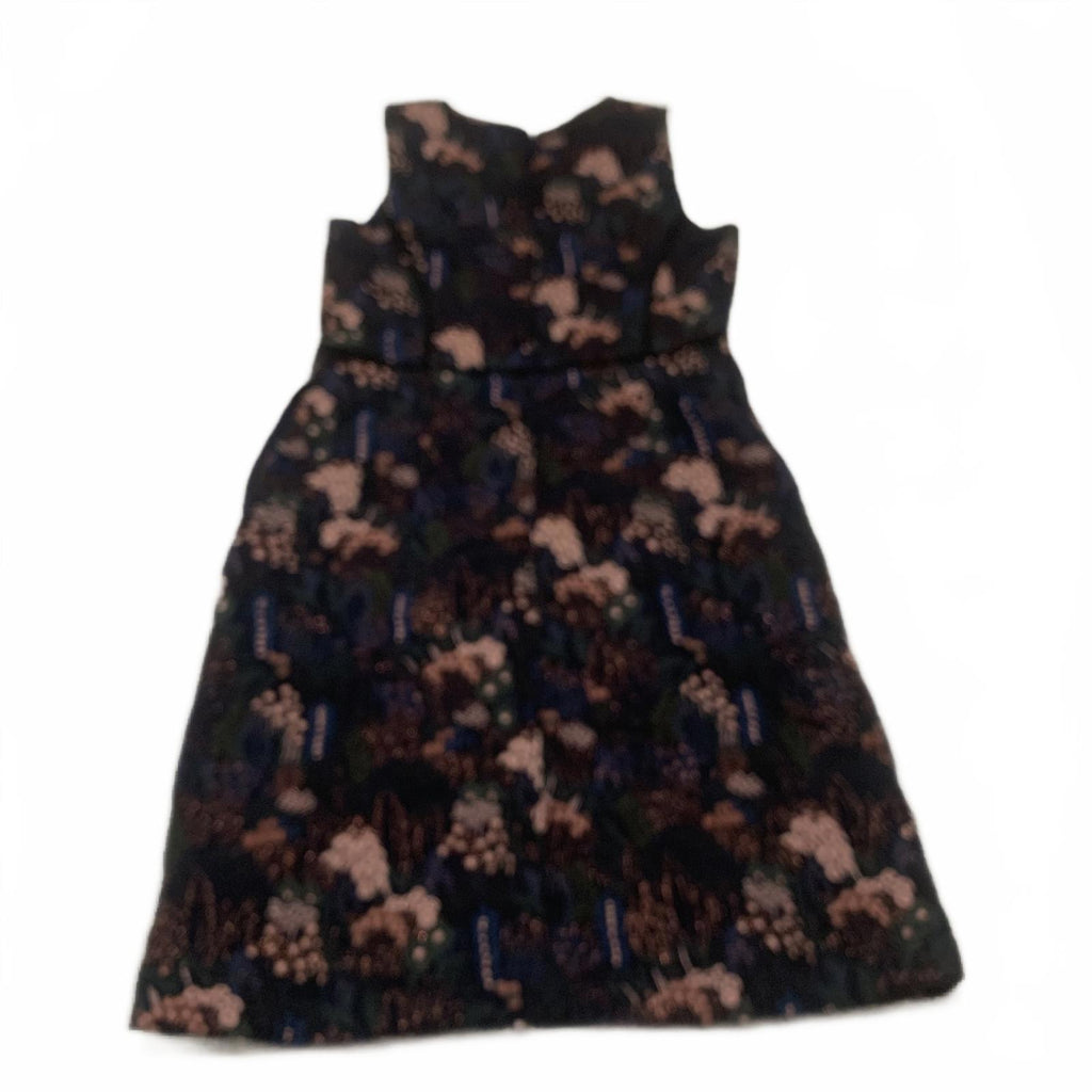 Vestido mini sin mangas con estampado floral negro de Ann Taylor Petite para mujer, talla 0P