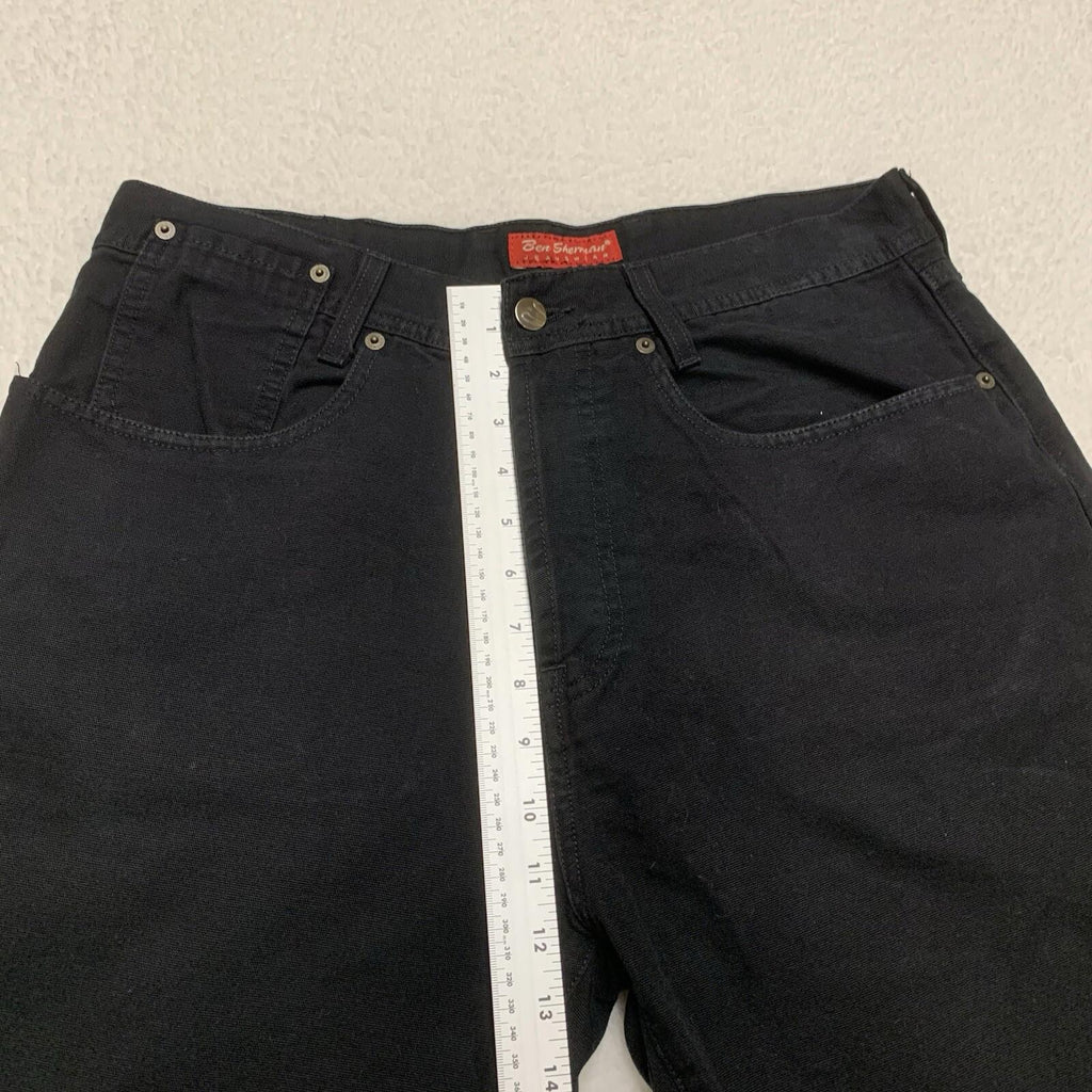 Vaqueros Ben Sherman para hombre, talla W34, cierre de botones, color negro, 34 x 32, fabricados en Italia.