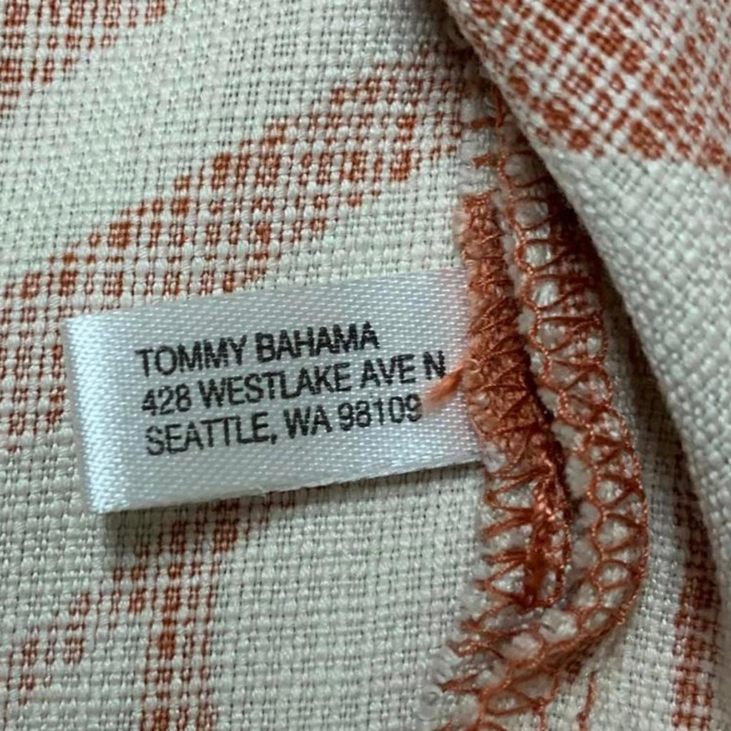 Camisa Tommy Bahama para hombre, talla L, con estampado de hojas tropicales, de seda, lista para vacaciones