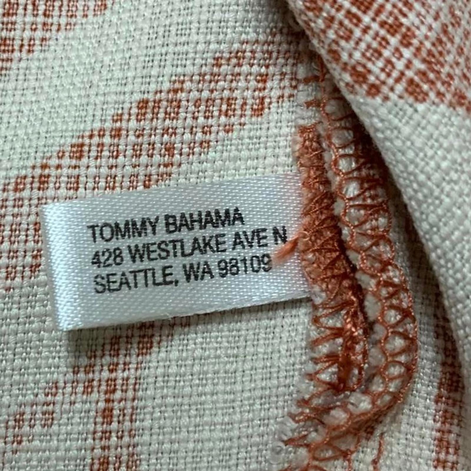 Camisa Tommy Bahama para hombre, talla L, con estampado de hojas tropicales, de seda, lista para vacaciones