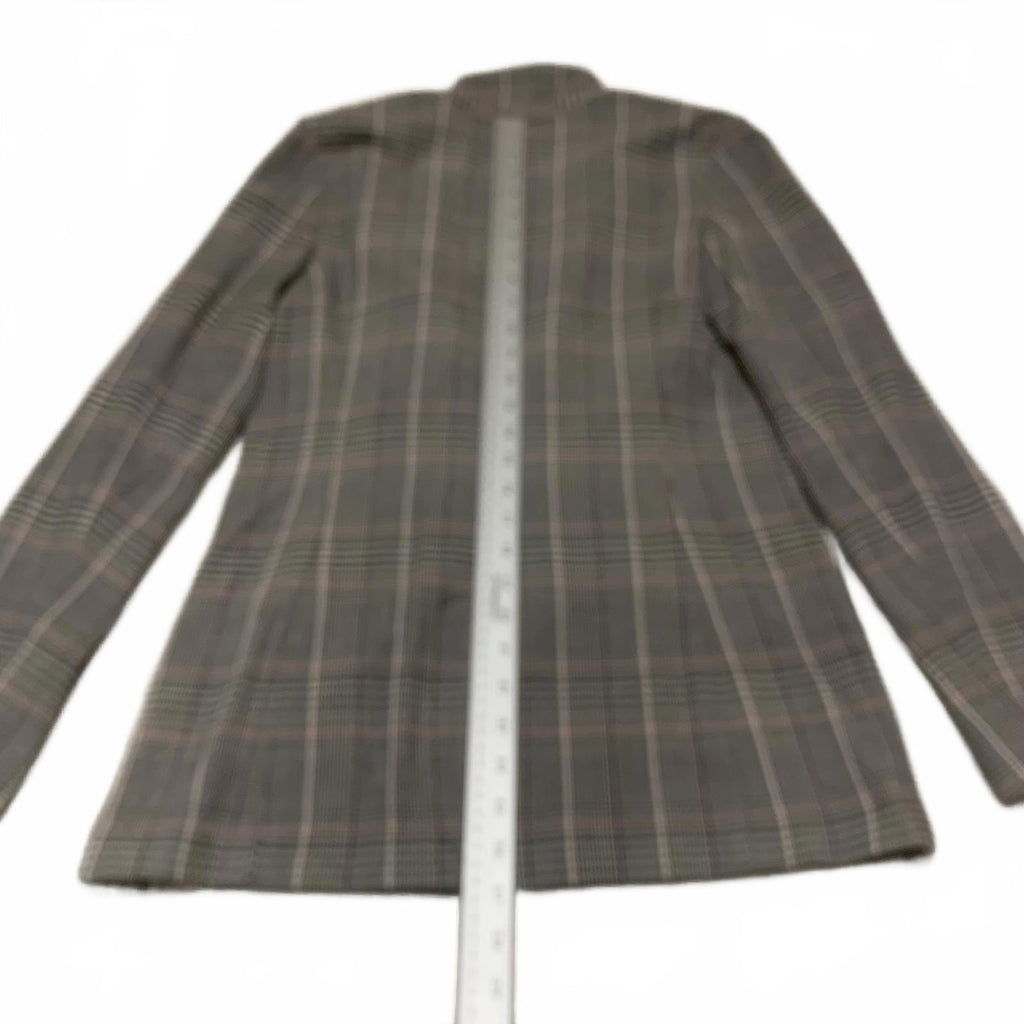 Chaqueta blazer a cuadros Treasure &amp; Bond para mujer, talla XS, negra, rosa y gris, elástica, con 1 botón