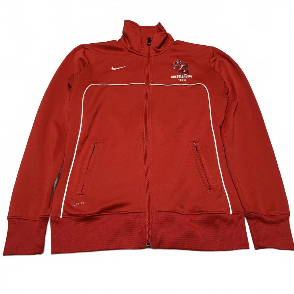 Chaqueta deportiva Nike Dri-Fit roja con cremallera completa para hombre, talla mediana