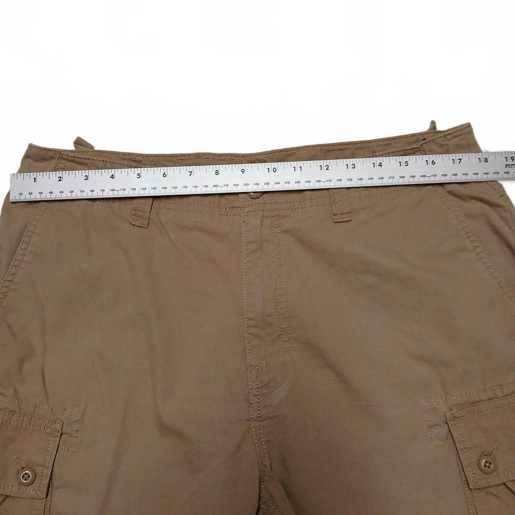 VTG Nautica Jeans Hombres Sz 33/33 Caqui Cargo Shorts India W36