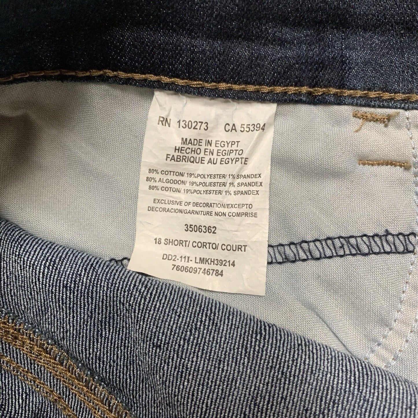 LEE Jeans Women's Sz 18 Short Classic Fit Dark Blue