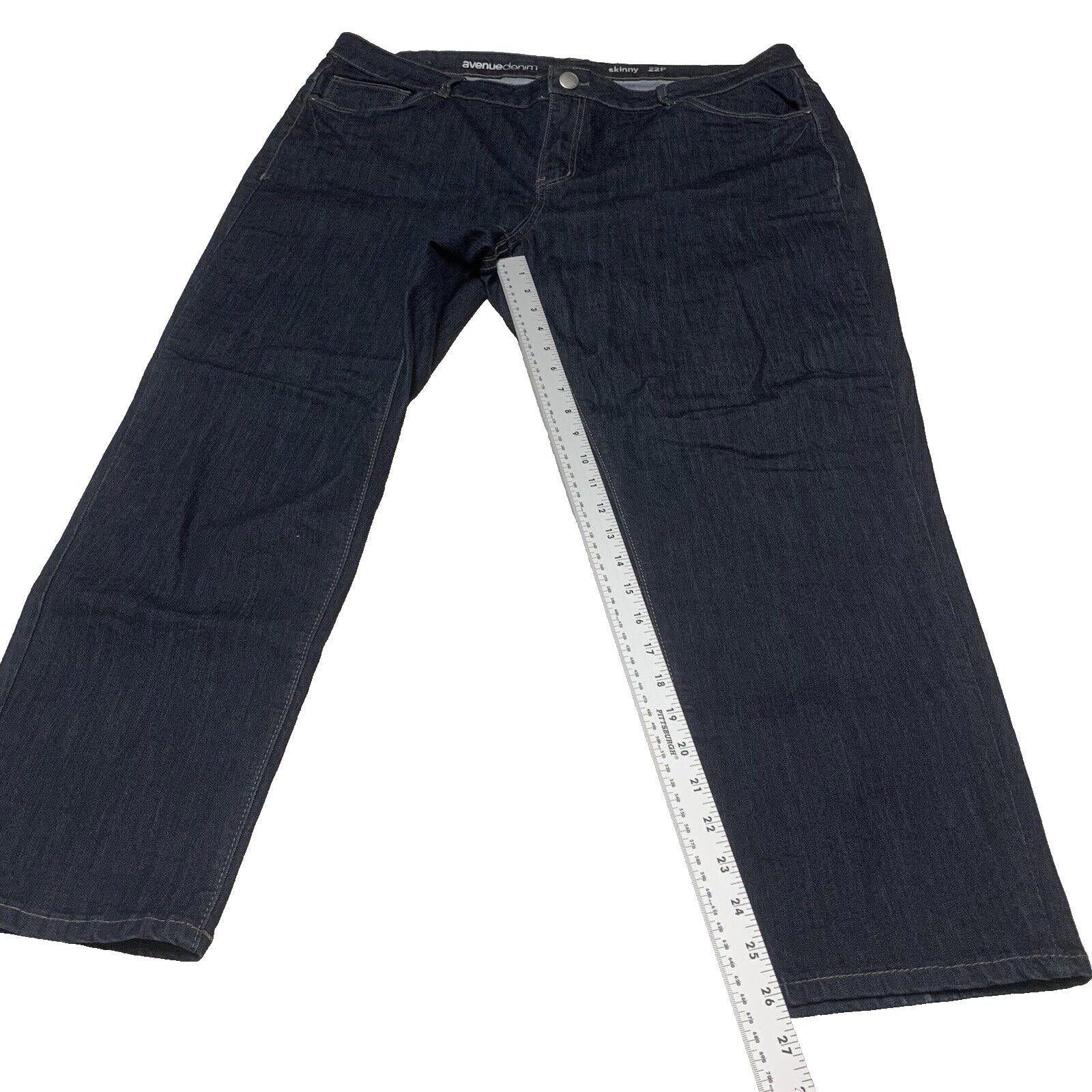 Vaqueros Avenue Denim para mujer talla 22P Plus azul oscuro elásticos