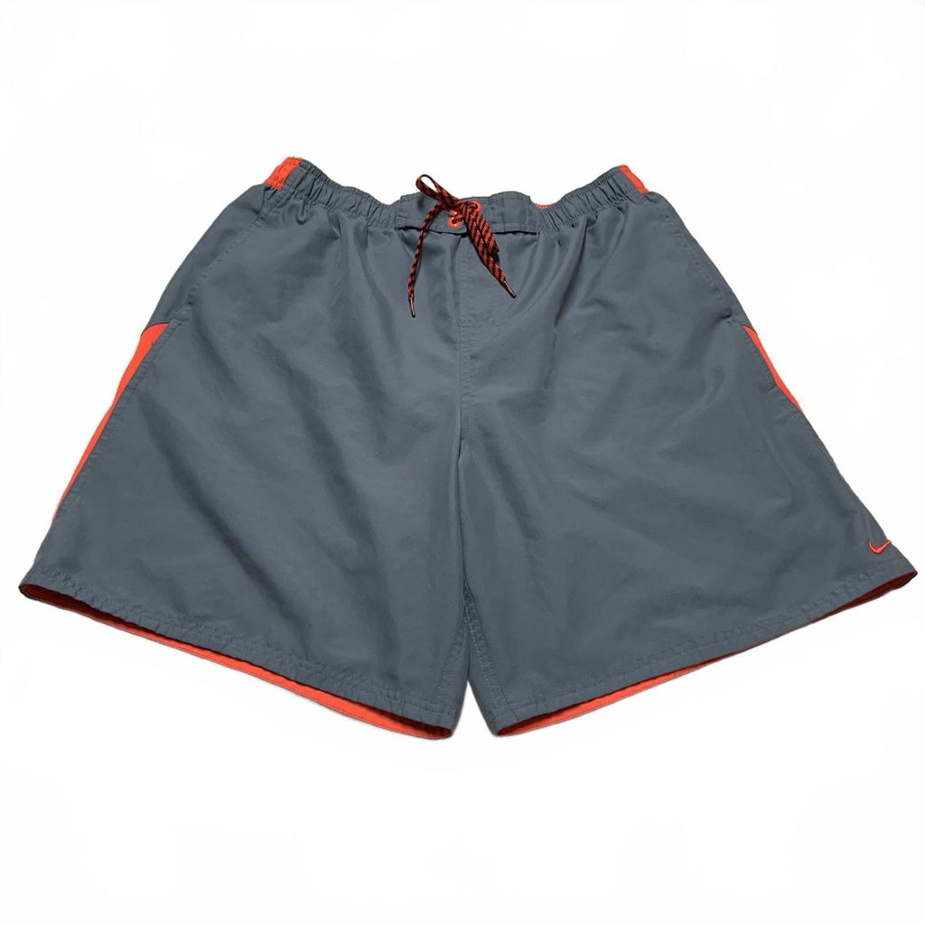 Shorts de baño Nike para hombre, talla XL, gris y naranja