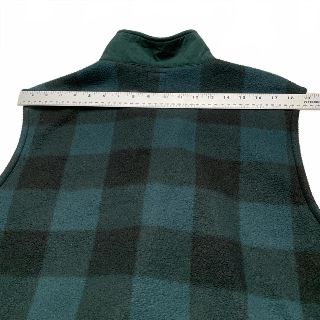 Chaleco polar a cuadros verde y negro de GAP para hombre, talla grande