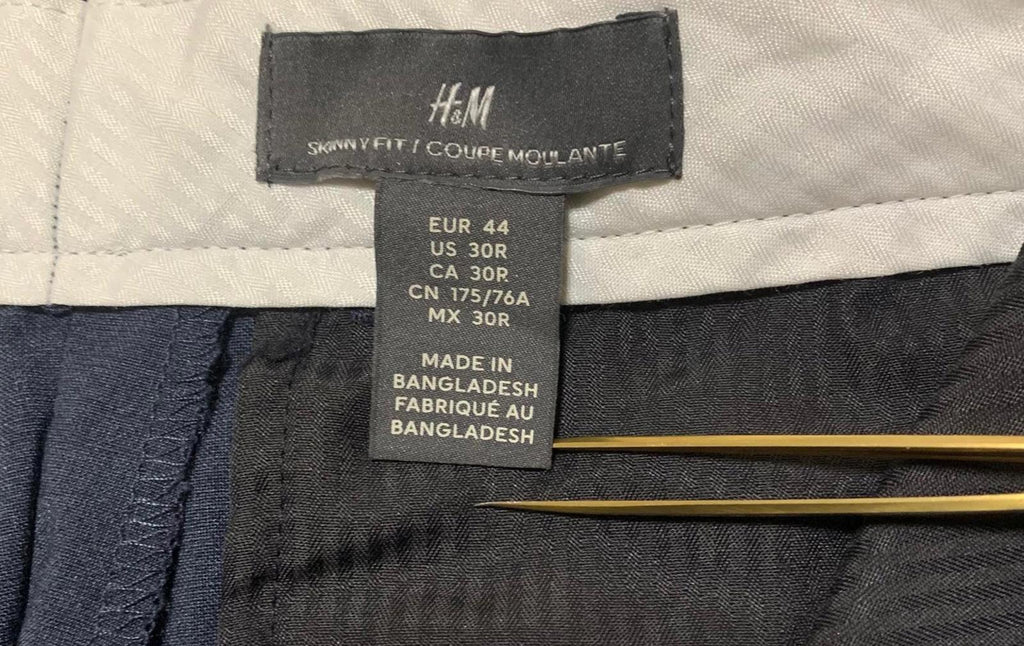 H&M Men's Blue Skinny Fit Pants Size 30 | Pre-Owned Navy Casual Trousers