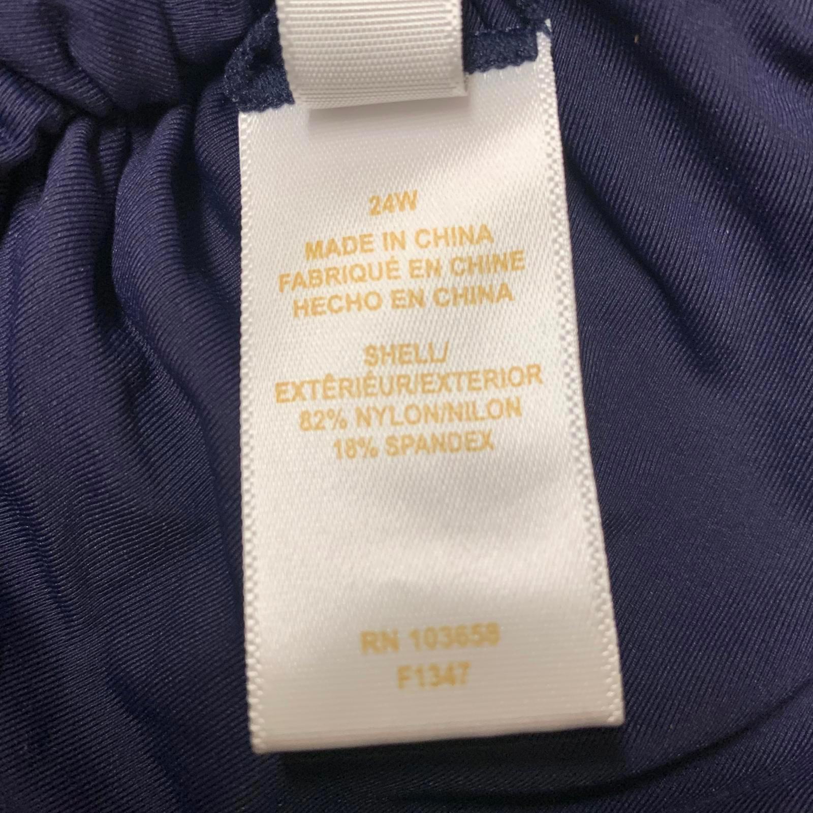 Parte de abajo de bikini para mujer Anne Cole, talla grande 24W, azul marino, convertible en 3 posiciones