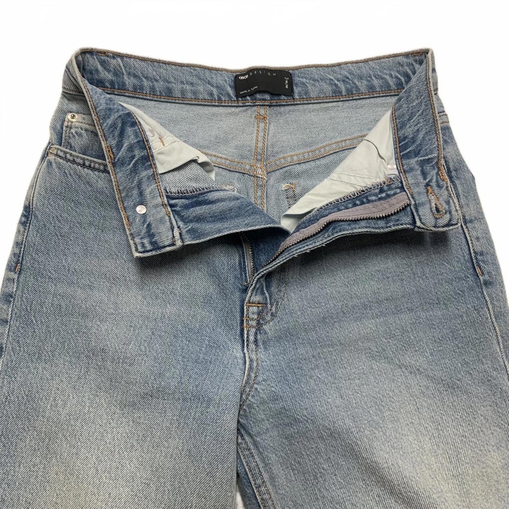 Vaqueros de mujer ASOS DESIGN, talla 25/36, denim azul, cintura alta, 25 x 30,5 (talla real)