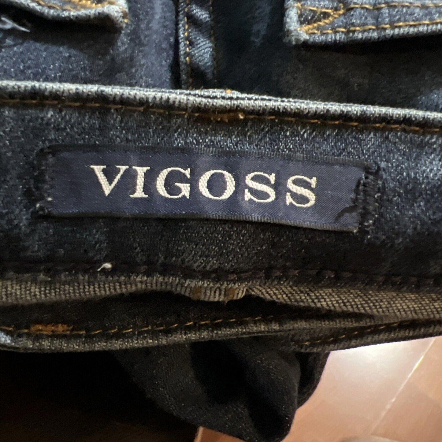 VIGOSS Marley Skinny Jeans Women's 25 X 26 Blue Distressed Mid Rise Denim