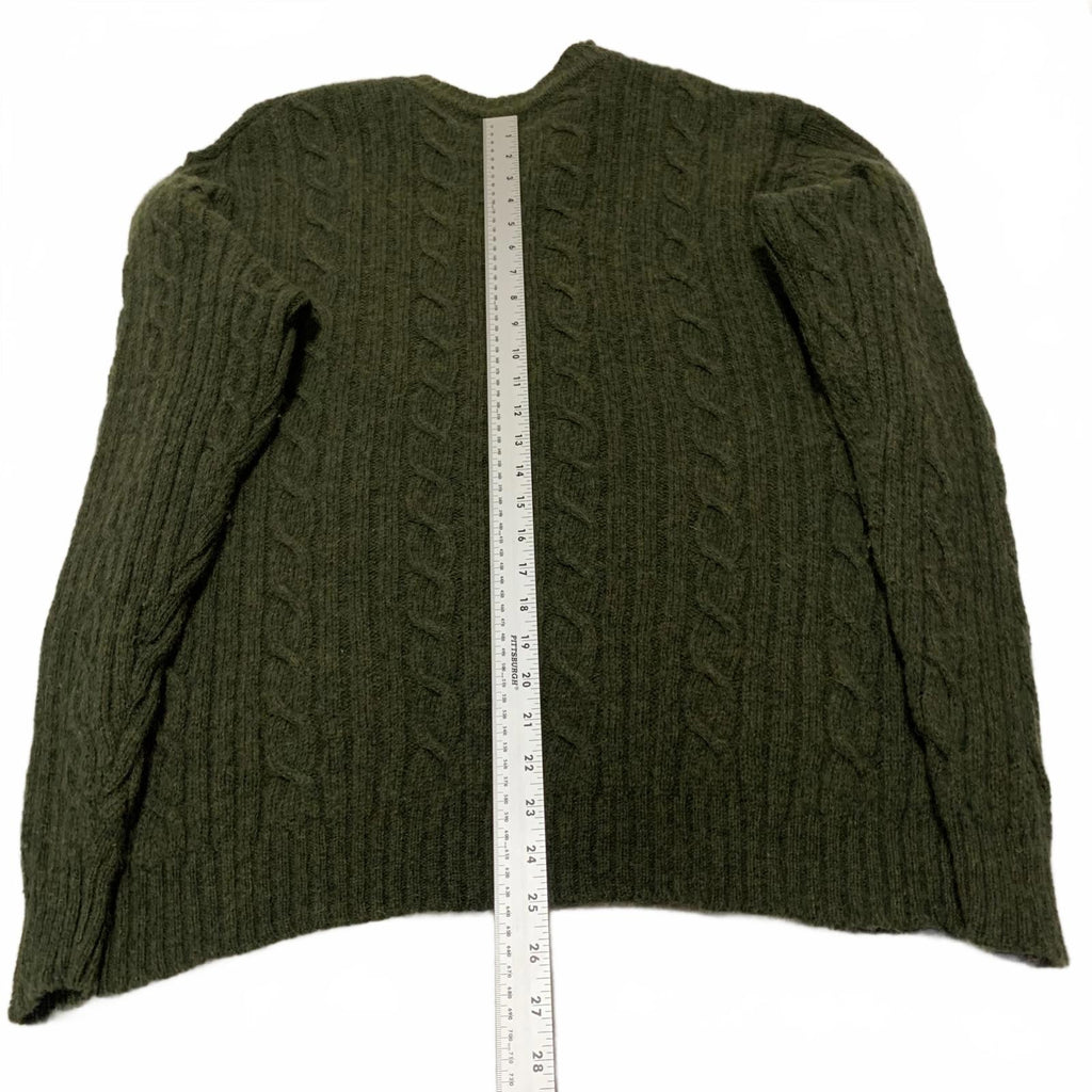 Suéter de lana Shetland verde oliva para mujer, talla M, colección Next Designer