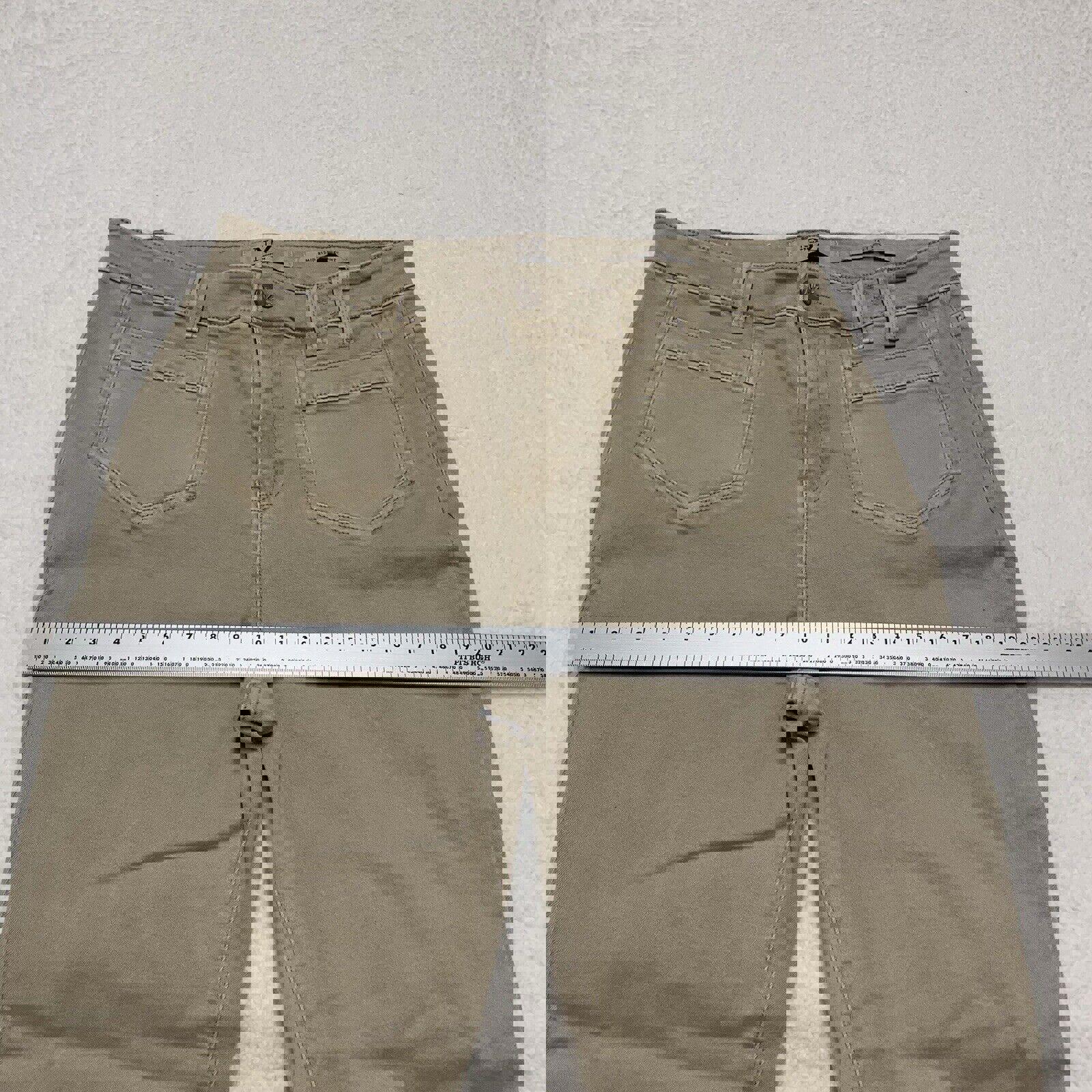 Vaqueros Nic+Zoe para mujer, talla 32, color tostado, con parche en el bolsillo delantero, color beige