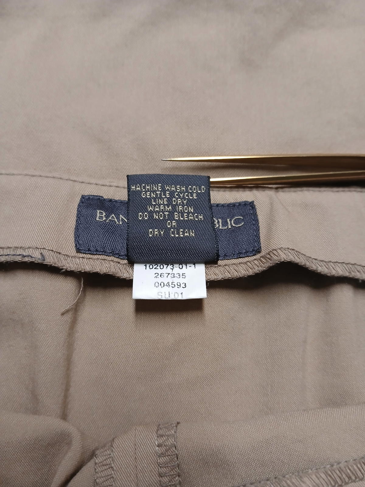 Minifalda elástica Banana Republic para mujer, talla 2, beige, ancho 28