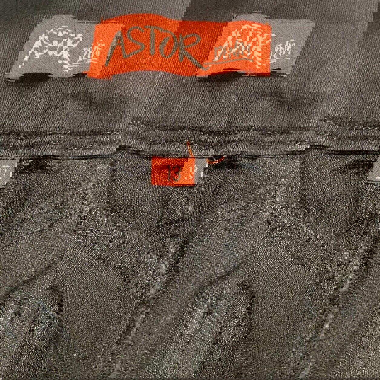 Jeans Astor Denim para niñas talla 13 negros de corte recto para jóvenes