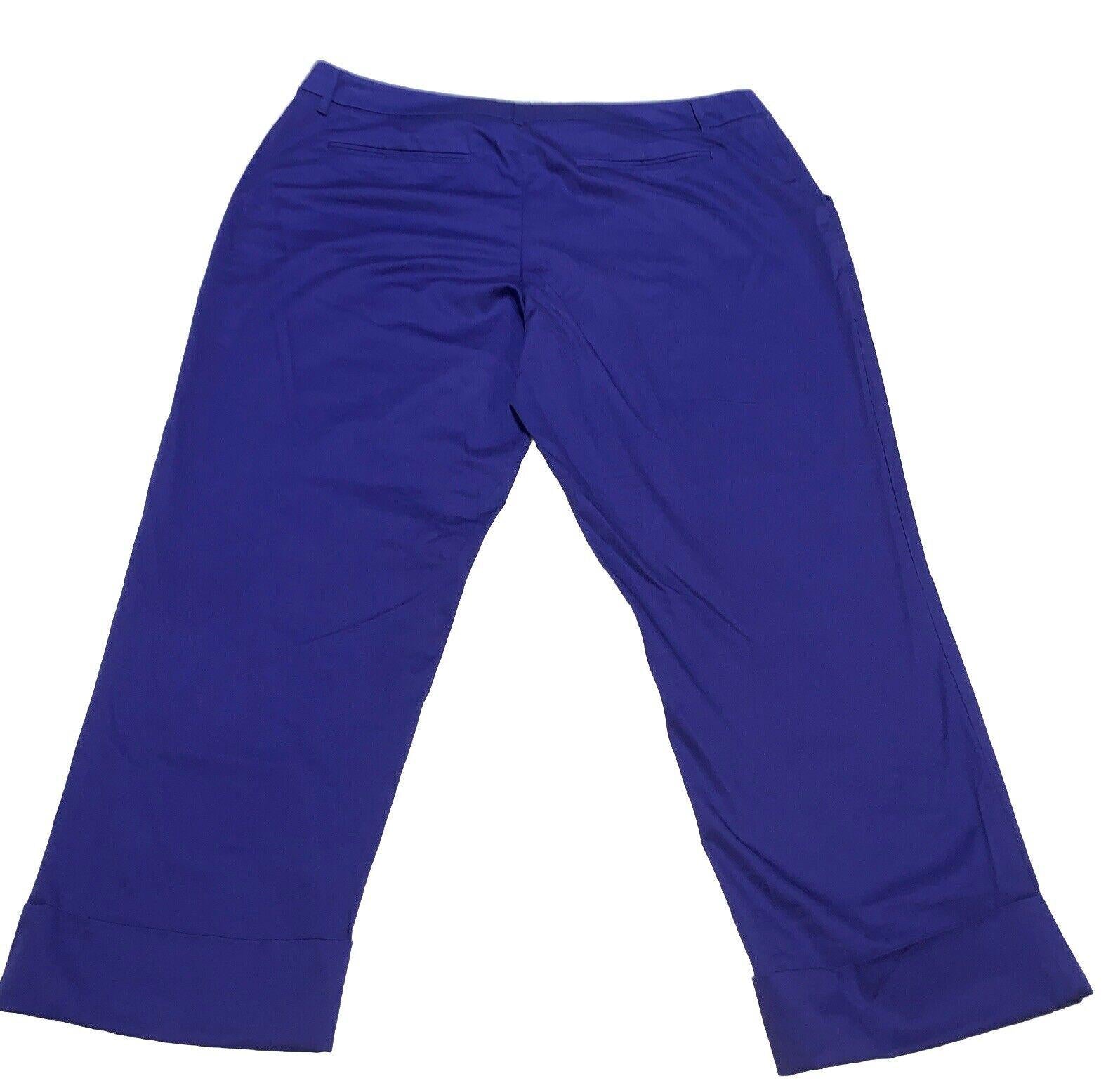 Pantalones capri elásticos con puños morados para mujer de Mossimo, talla 16