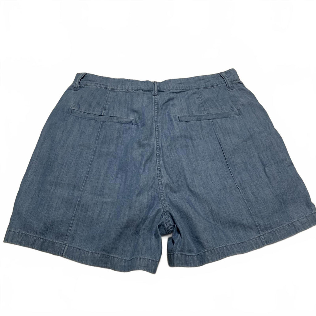 Bermudas Madewell de cambray azul para mujer, talla 28, talla 30