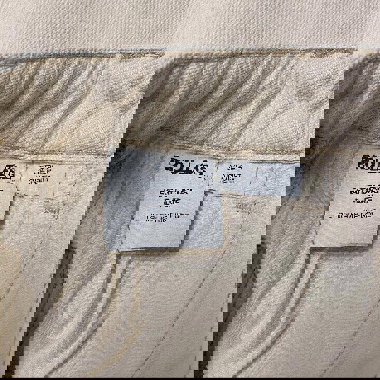 Rolla's Jeans - Vaqueros acampanados beige con botones y pierna abierta para mujer, talla 25