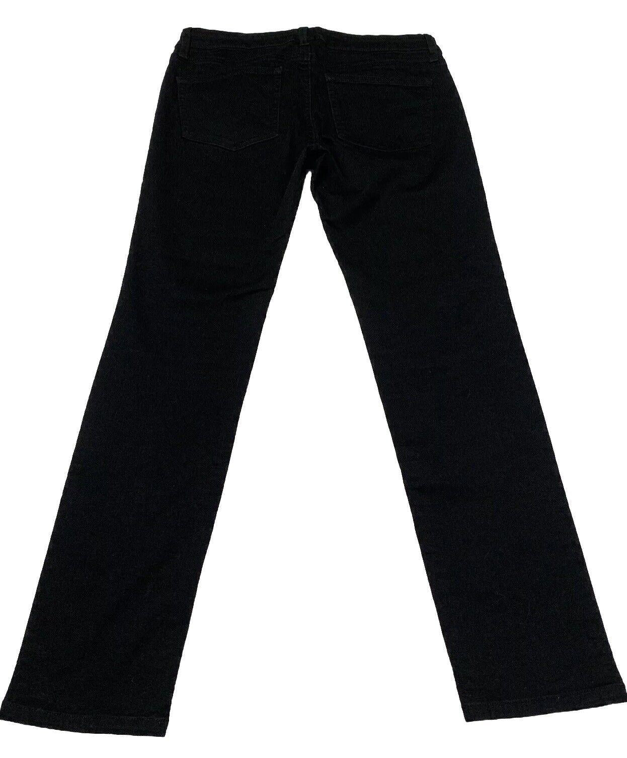 Vaqueros ajustados negros de tiro medio de mezcla de algodón y mezclilla de Uniqlo para hombre, talla 27 x 26,75