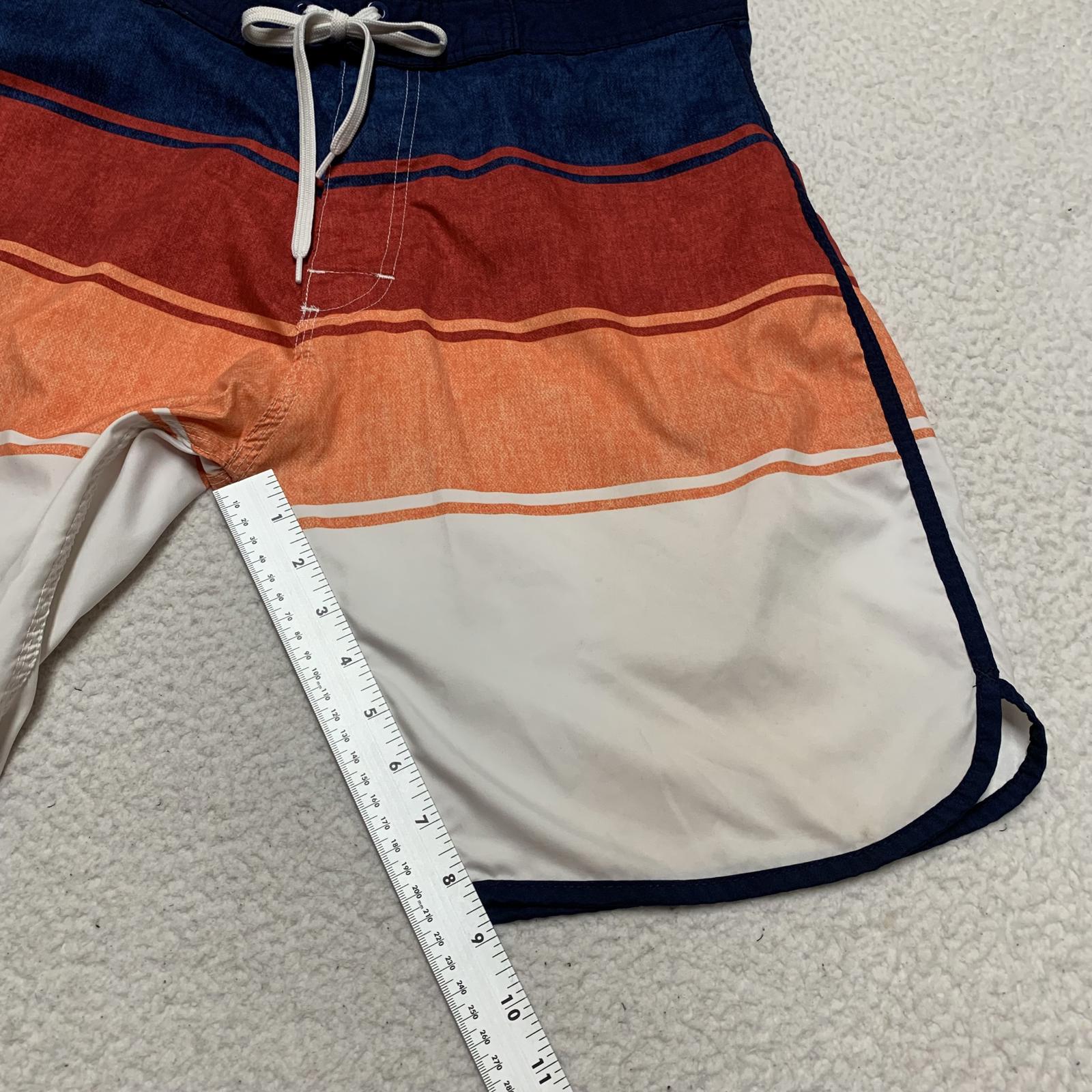 Old Navy Men's Size Large Colorblock Stripes Trunks Board Shorts Swimwear